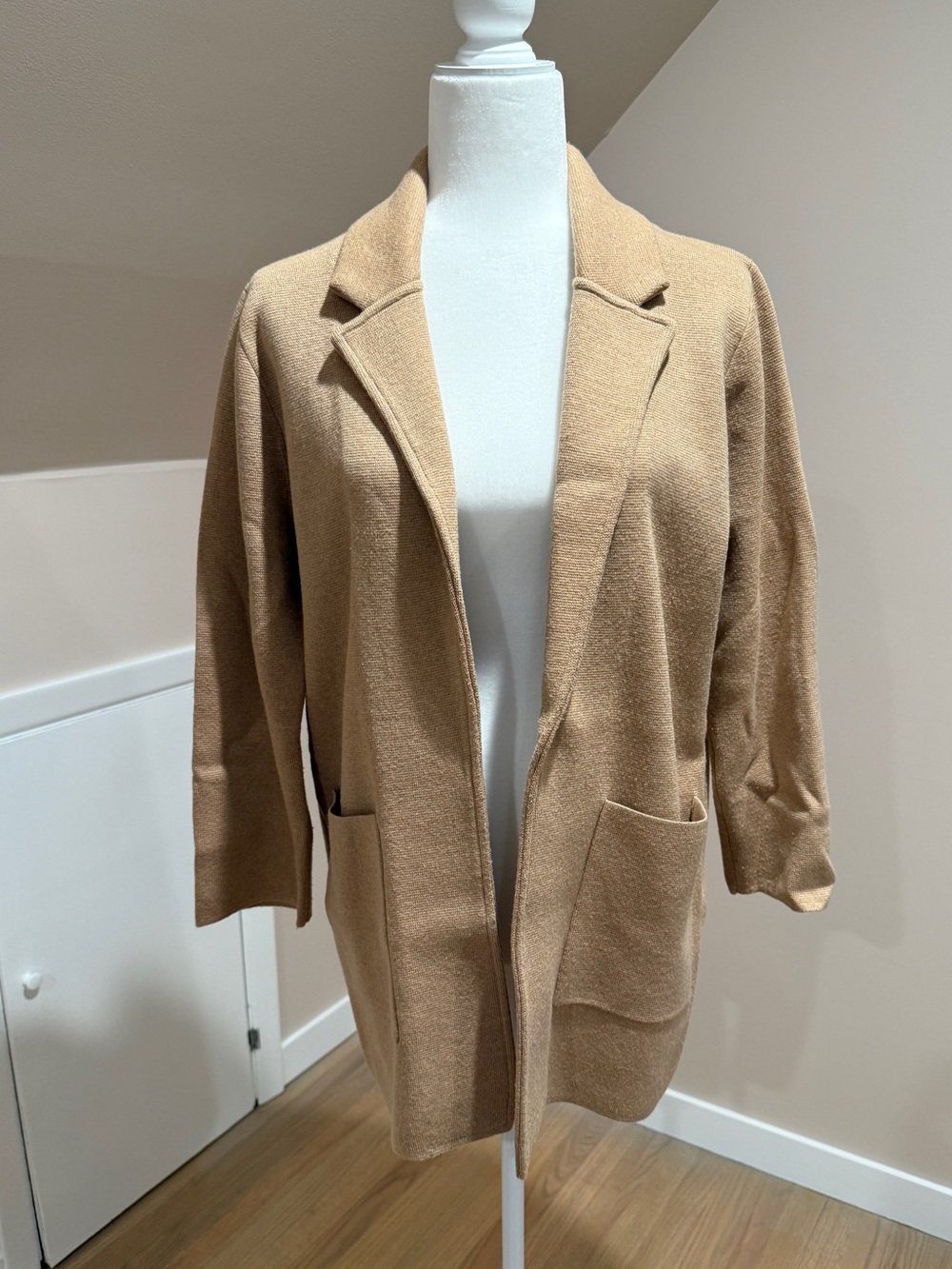 LIKE NEW J.Crew Light Camel Sweater Blazer, Size Medium